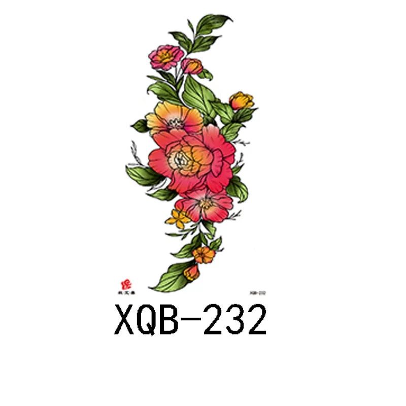 Small Full Arm Waterproof Tattoo Sticker Half Arm Arm Painted Flower Animal Arm Lasting European and American Tattoo Sticker
