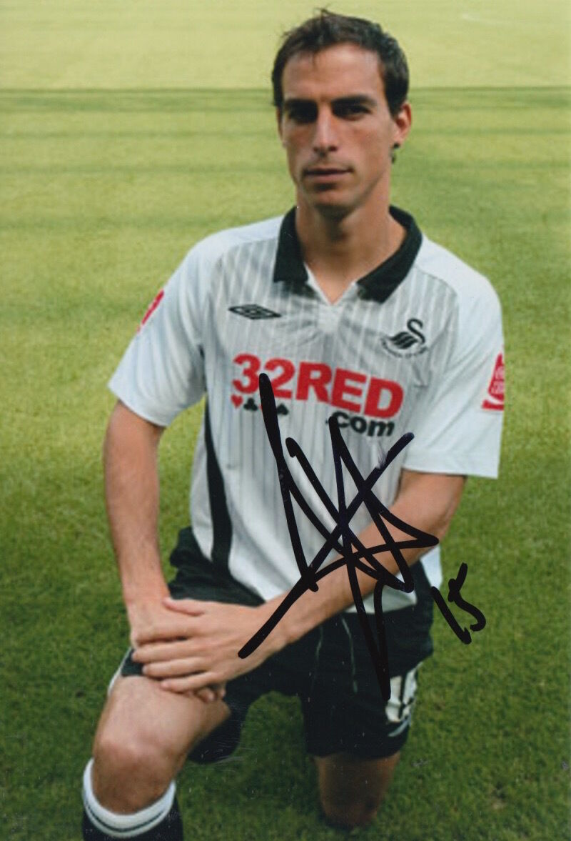 SWANSEA CITY HAND SIGNED JORDI LOPEZ 6X4 Photo Poster painting.