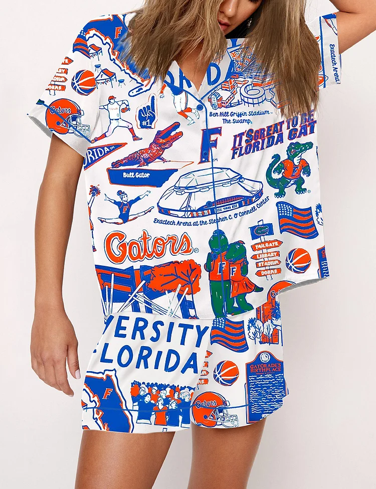 Women's University Of Florida Gators Basketball Champions 2025 Pajama Set