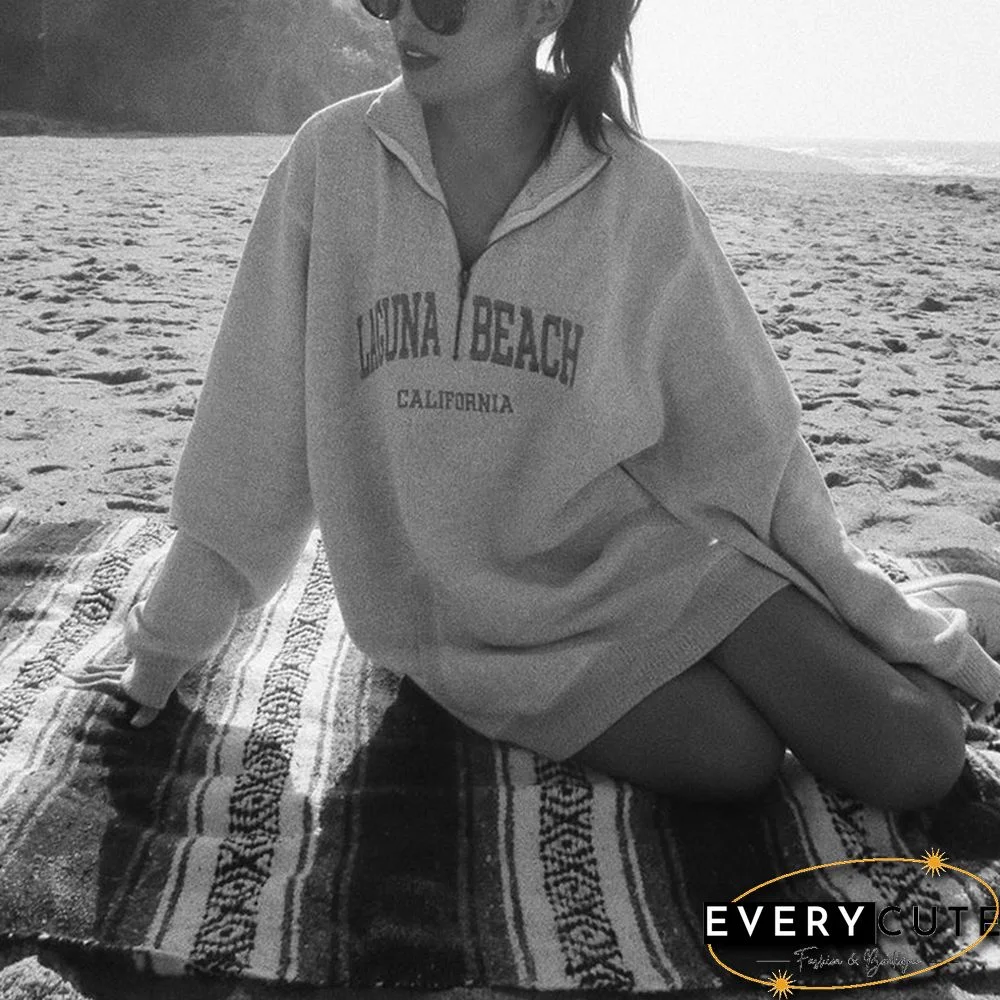 Vintage Long-Sleeved Printed Sweatshirt