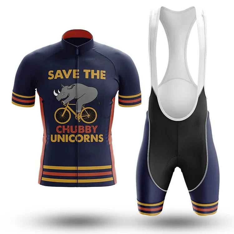 Save The Chubby Unicorns Men's Short Sleeve Cycling Kit
