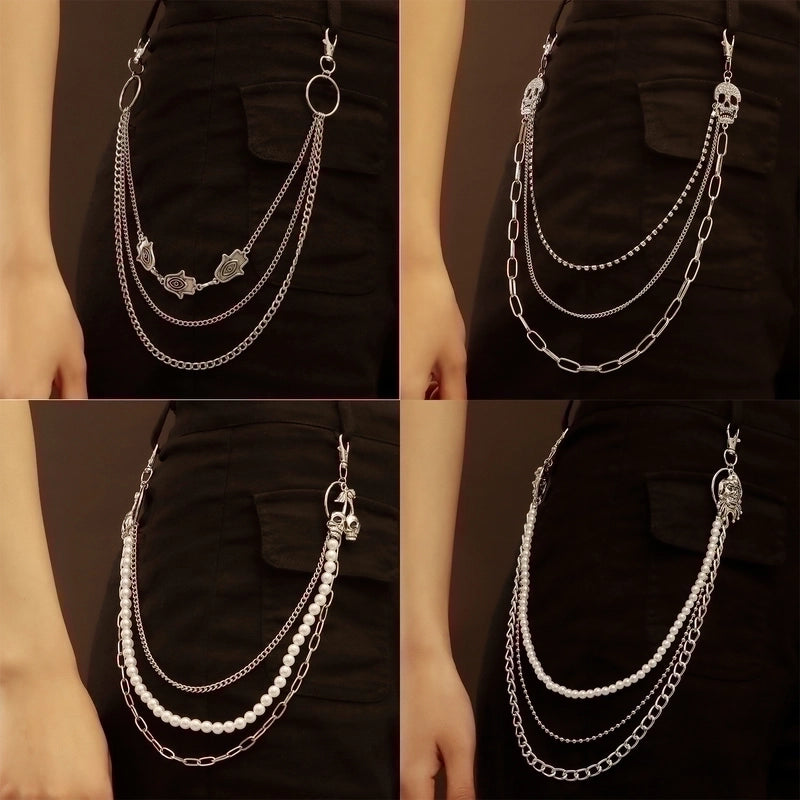 Minimalist Solid Color Metal Women's Chain Belts