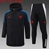 Joyfball 2024/2025 Manchester United Cotton Jacket Black Soccer Jersey 