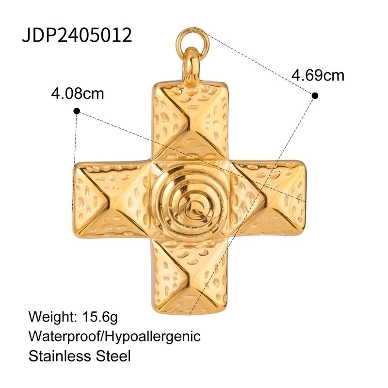 1 Piece 304 Stainless Steel Cross Heart Shape Jewelry Accessories Pendant