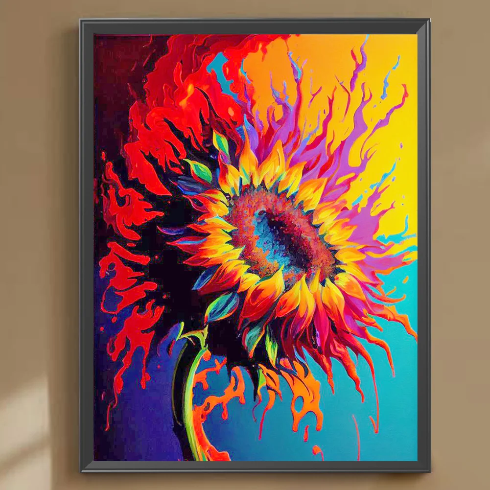 Full Round Diamond Painting 30*40cm - Swaying Sunflowers