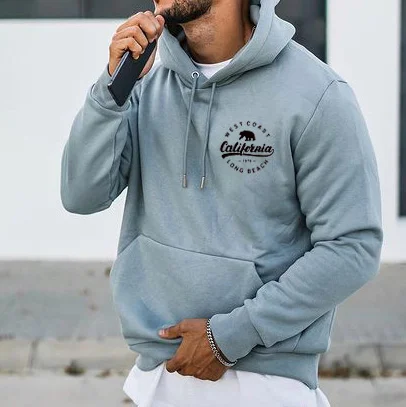 California Print Hooded Sweatshirt-barclient