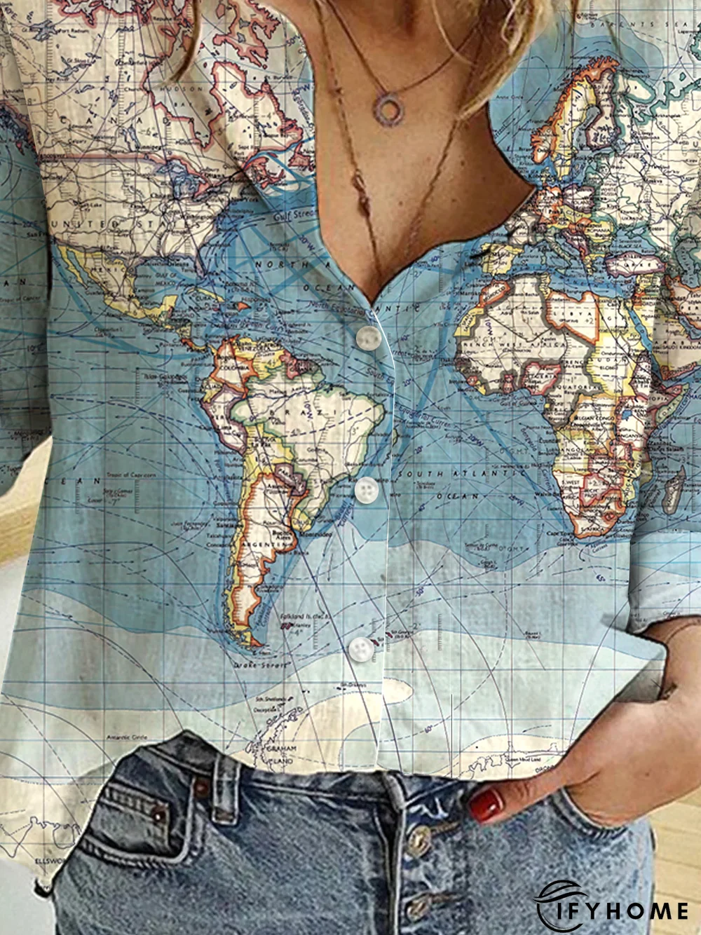 Abstract Casual Long Sleeve Blouse | IFYHOME