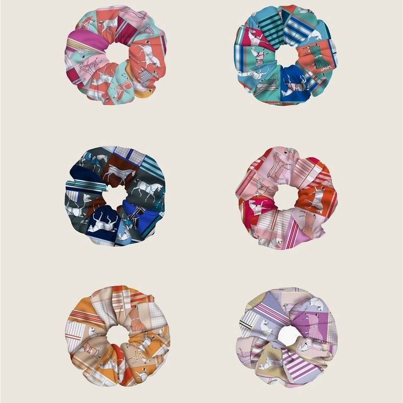 Women’s Retro Sweet Printing Cloth Hair Tie