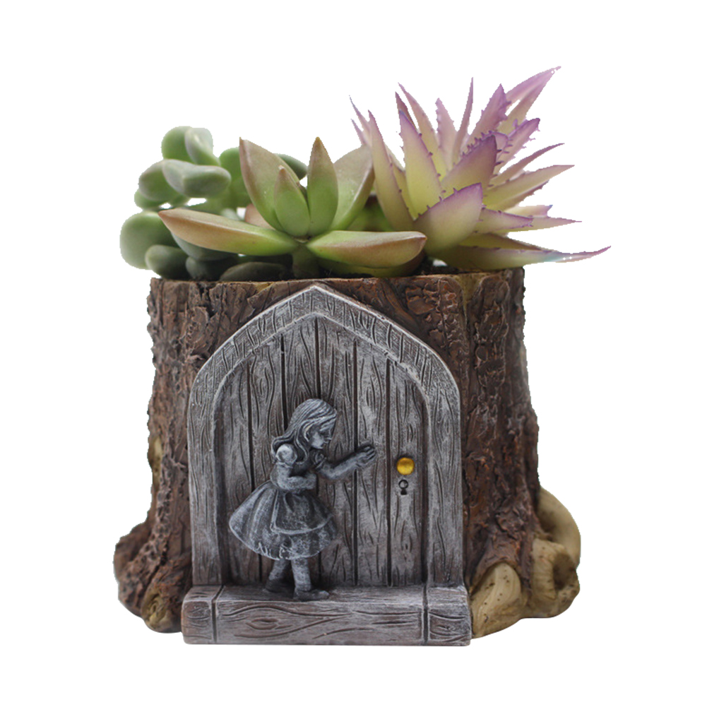 

Resin Girl Flower Pot Plant Succulent Container for Home Outdoor Ornaments, 501 Original