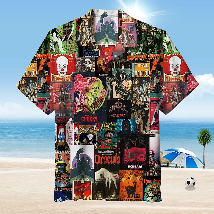 Horror Movie Posters|Unisex Hawaiian Shirt