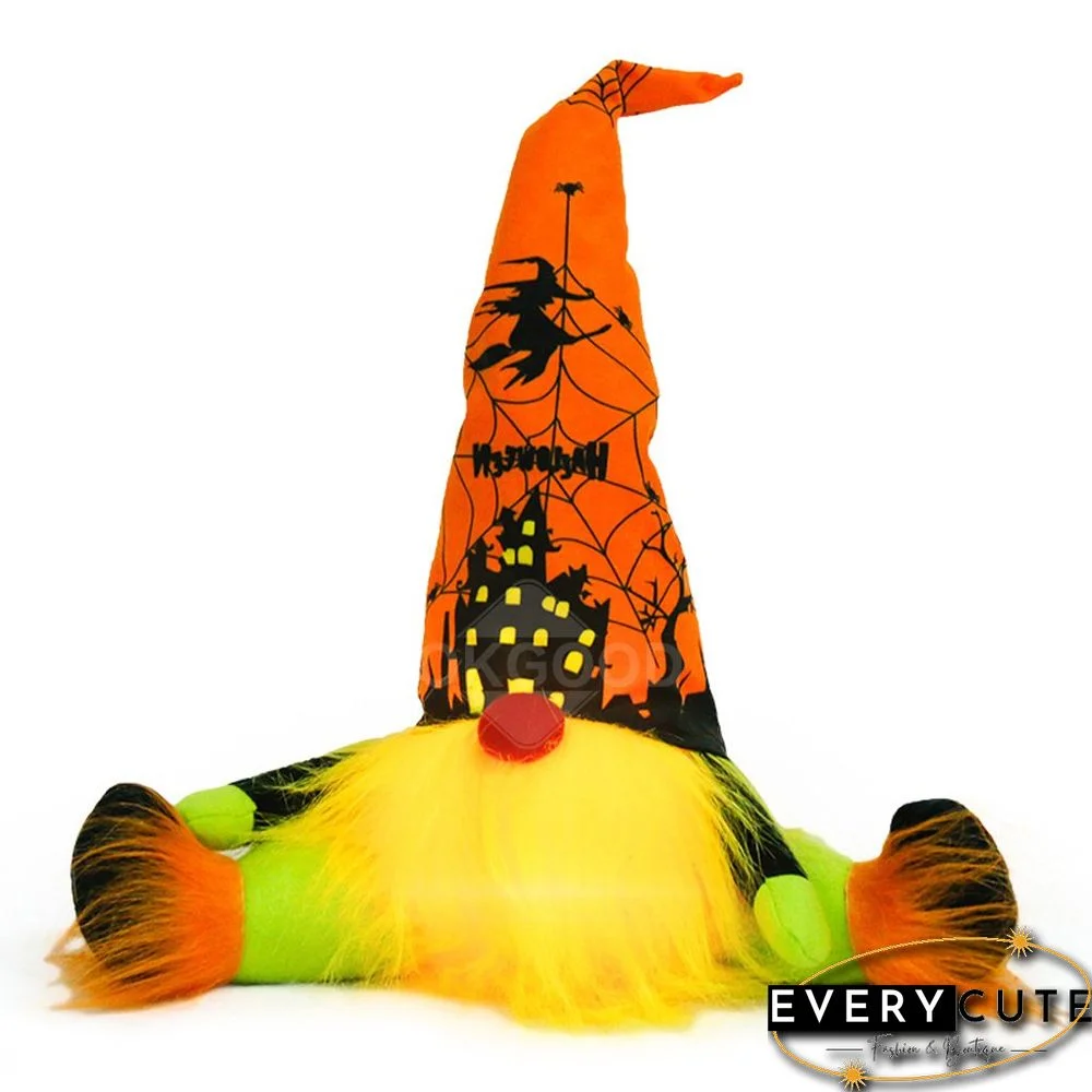Halloween Plush Gnome Doll With Warm Lights