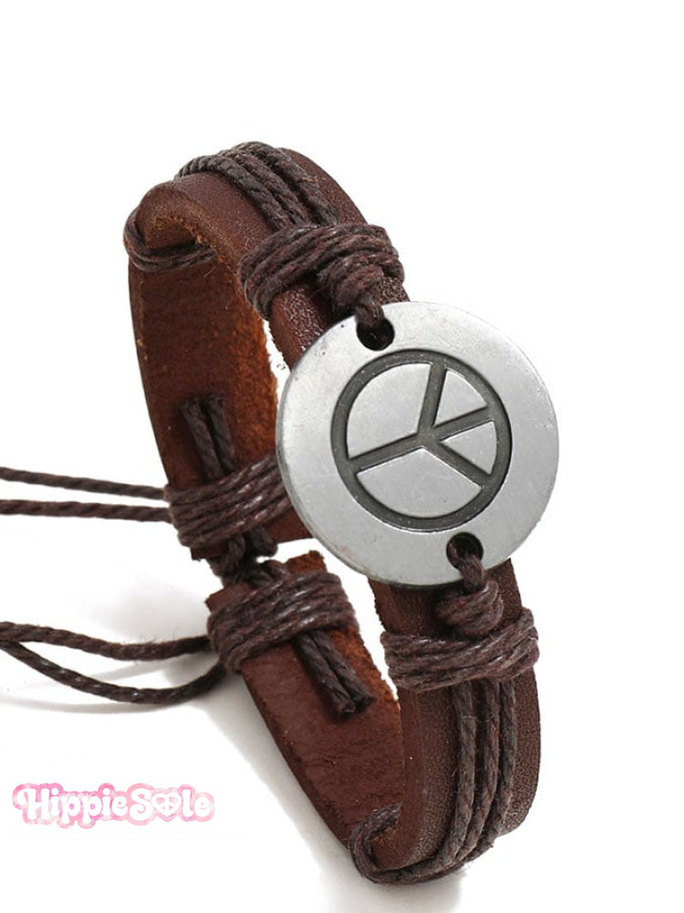💥Clearance Sale💥 Vintage Peace Braid Bracelet Brown / One-Size