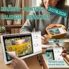 2027-2028 Two-Year Diamond Painting Calendar Kit, 13 Exquisite Multicolor Butterfly And Floral Illustrations, Large Size Desk Calendar, Mosaic Art Coil-Bound Desktop Planner
