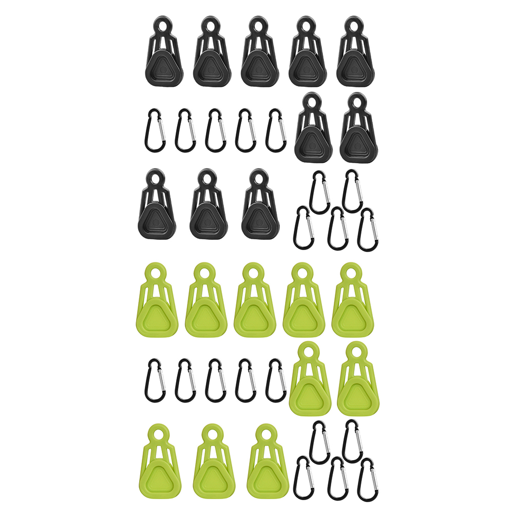 

10pcs Awning Tent Canopy Tarp Clips Hooks Tarpaulin Windproof Rope Buckles, Black, 501 Original