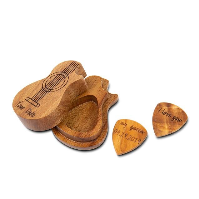 Personalized Guitar Pick Box Personalized with 2 Picks