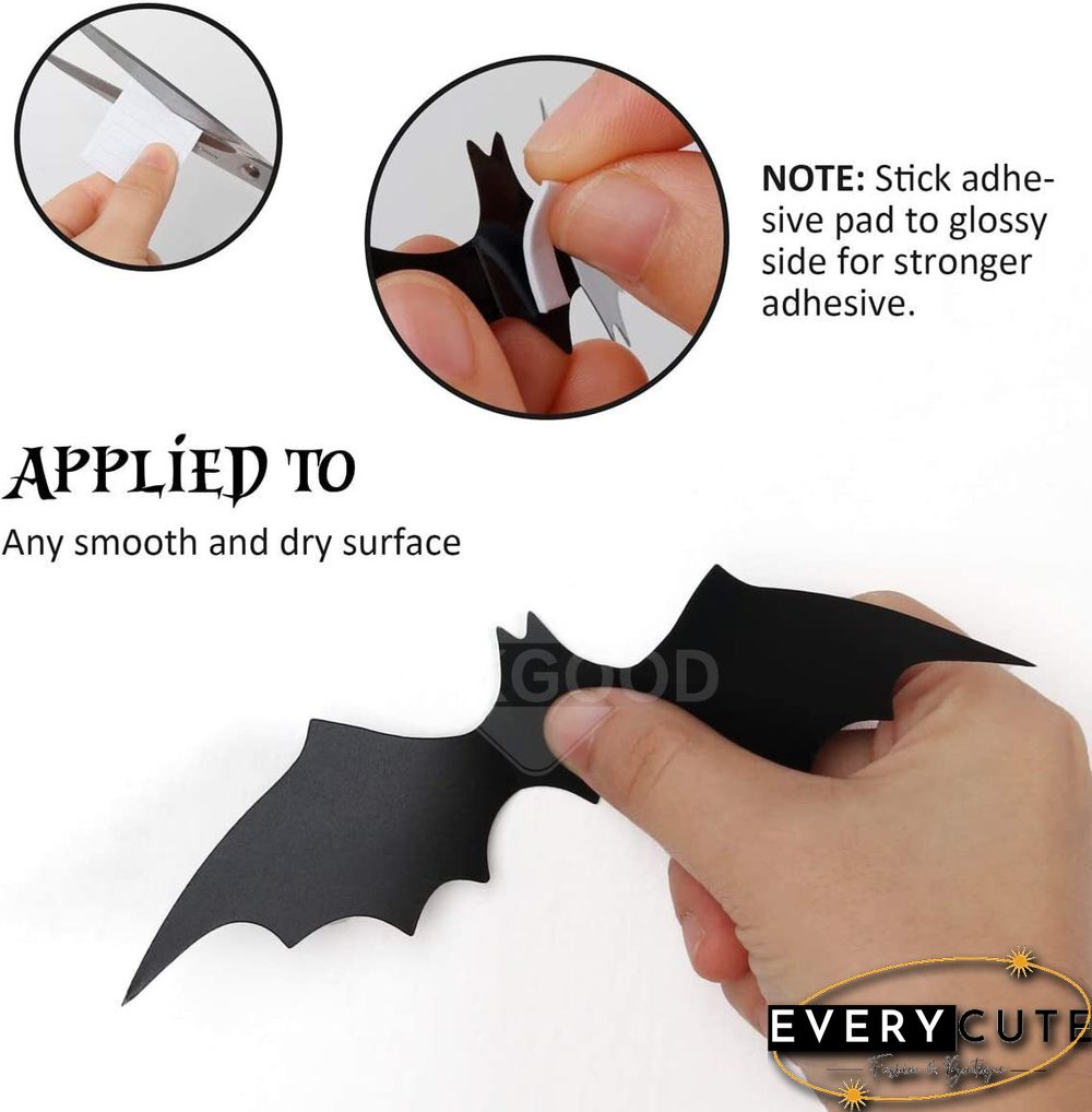 3D PVC Bat Wall sticker For Halloween Decoration