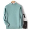 Thickened half turtleneck pullover casual sweater