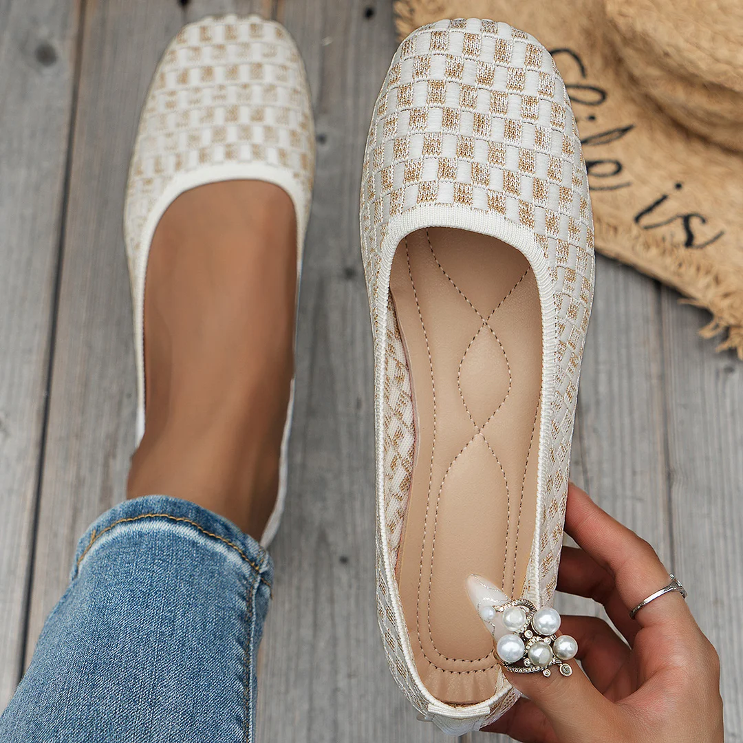 Tanguoant Tanguoant Size Summer Autumn New Flat Square Head Cover Foot Shallow Mouth Mother Shoes Casual Single Shoes