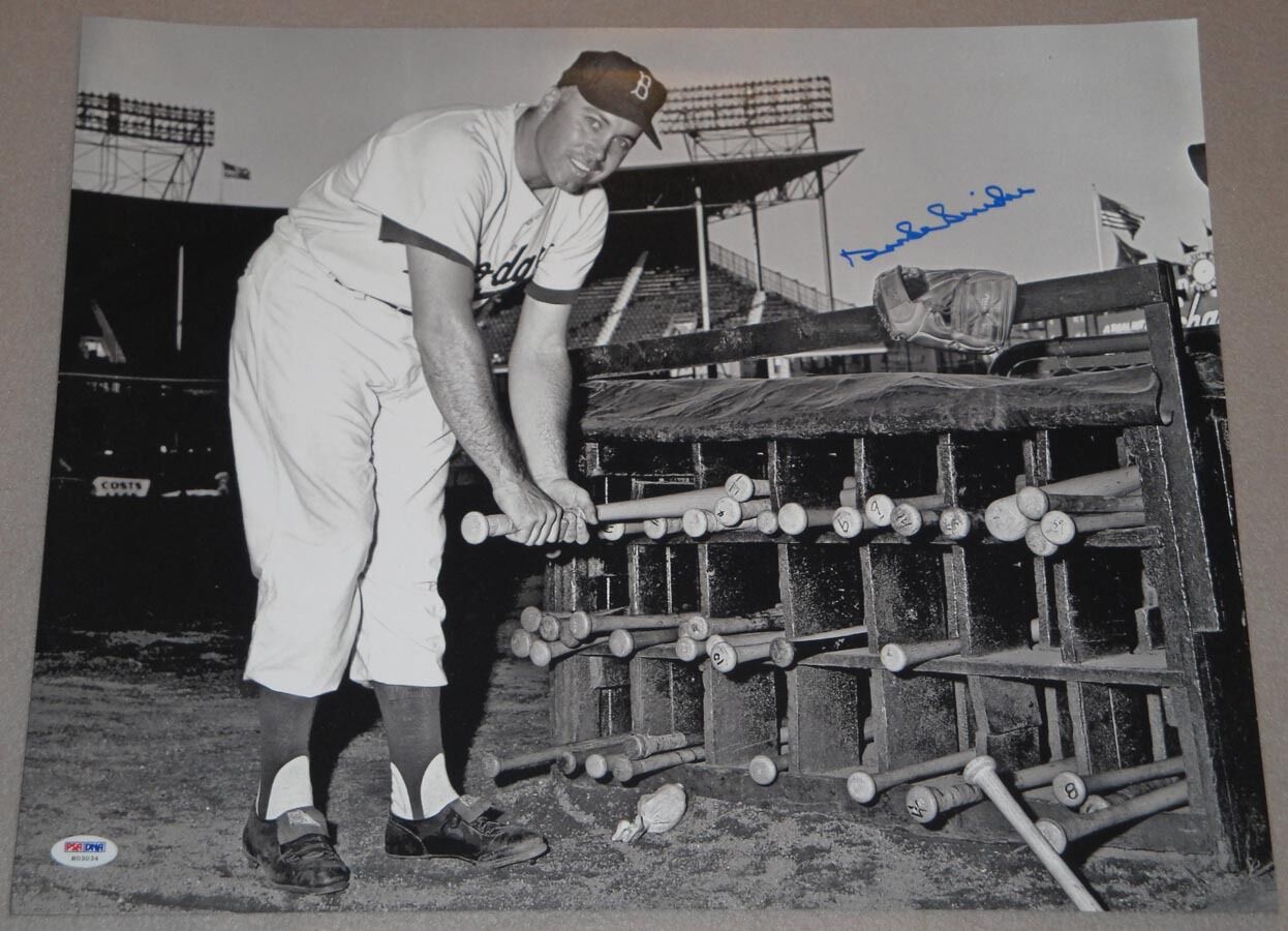 Duke Snider SIGNED 16x20 Photo Poster painting HOF Brooklyn Dodgers PSA/DNA AUTOGRAPHED