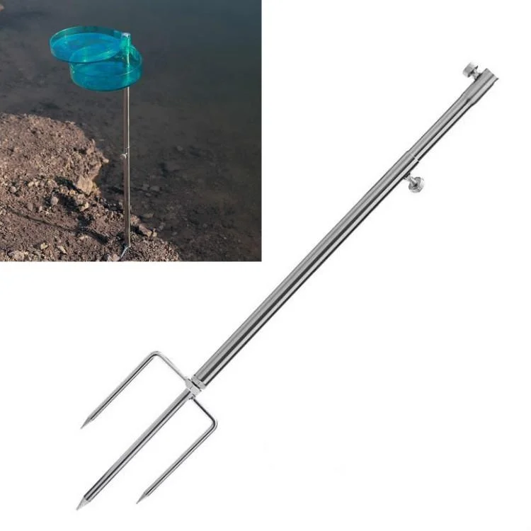 Stainless Steel Multi-function Wild Fishing Ground Insertion Bracket Fishing Bracket, Style:Pull Bait Plate Into Rack