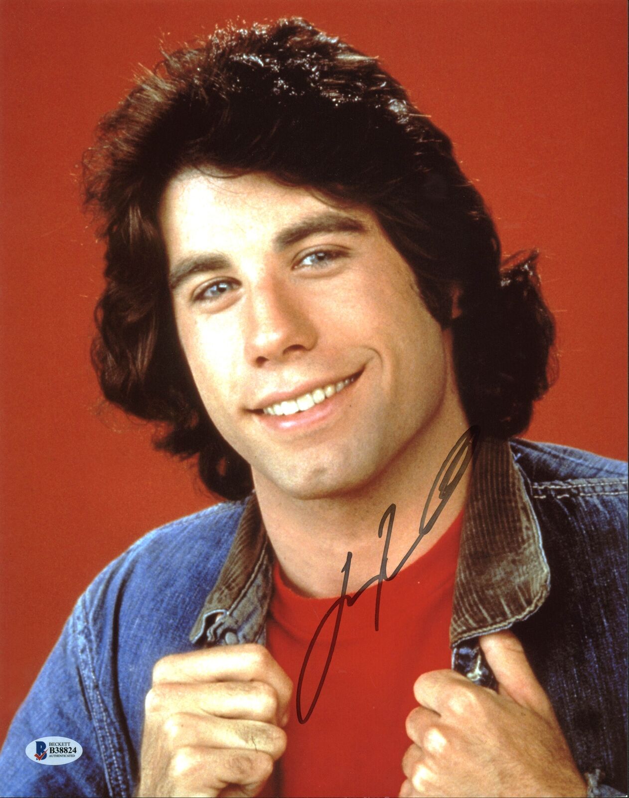 John Travolta Welcome Back, Kotter Authentic Signed 11X14 Photo Poster painting BAS #B38824