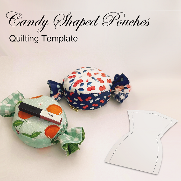 Candy Shape Pouch Quilting Template