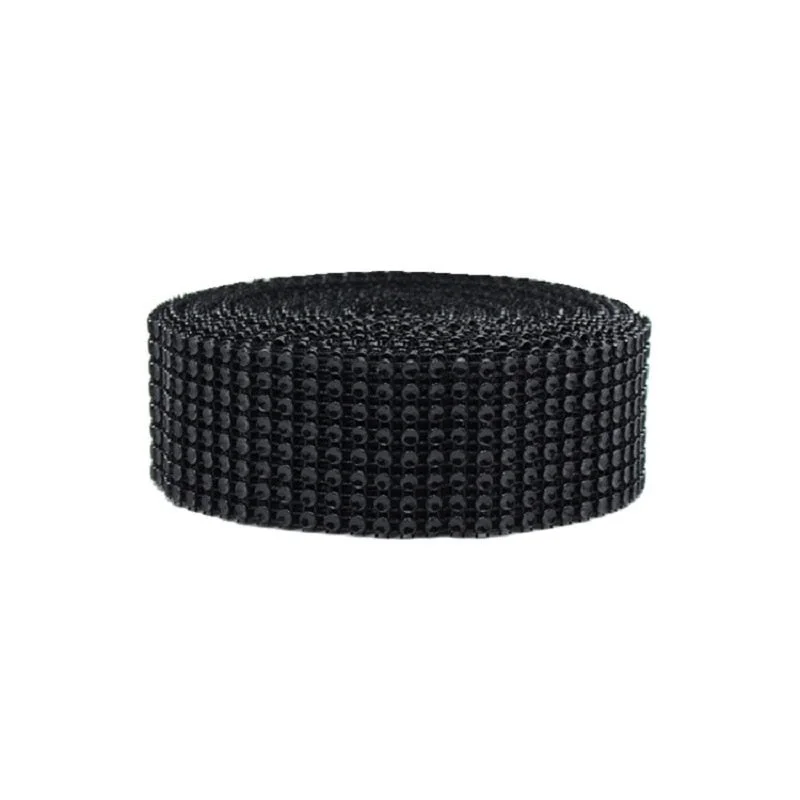 2Yard 4CM Gold Silver DIY Diamond Mesh Rhinestone Wraps Ribbon Crystal Roll Trim Sparkle Mesh Wrap for Wedding Flower Decoration