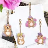 4Pcs Diamond Painting Double Sided Groundhog Keychain Pendant for Beginners