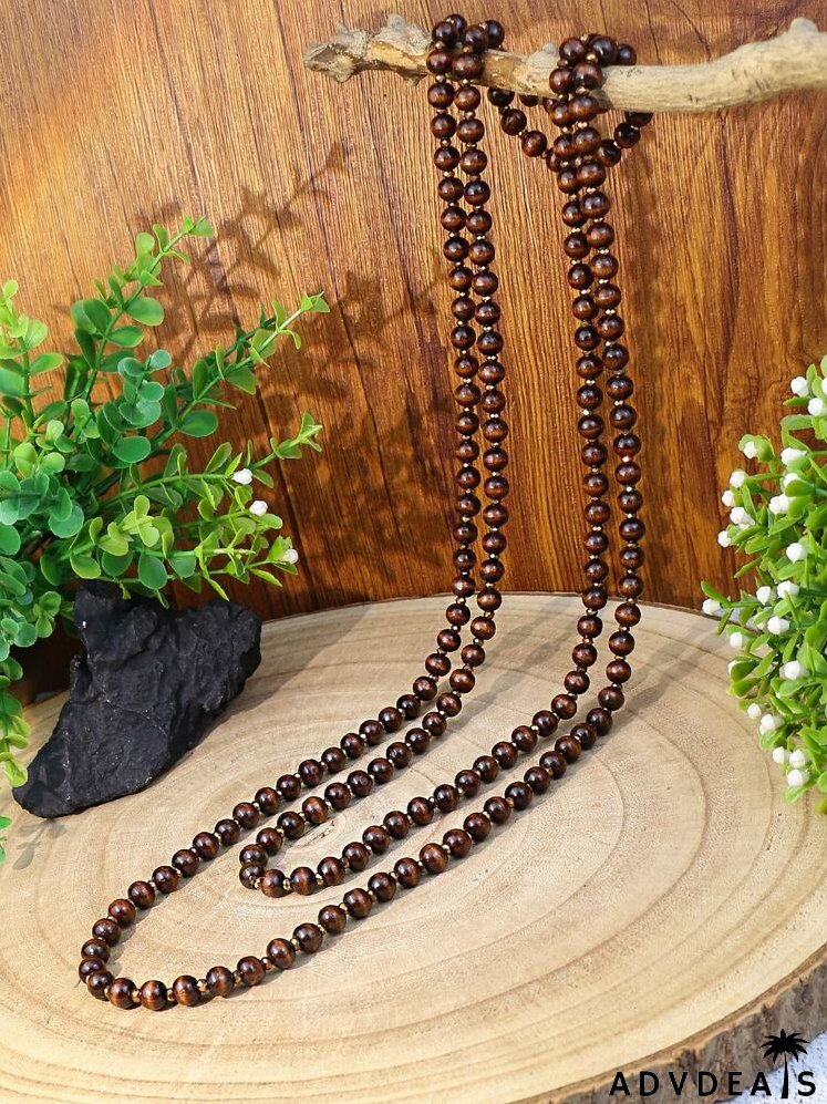 Wooden Beaded Layered Necklace