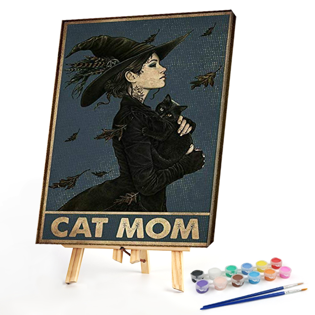 

40*50CM - Paint By Numbers - Retro Poster Witch, 501 Original