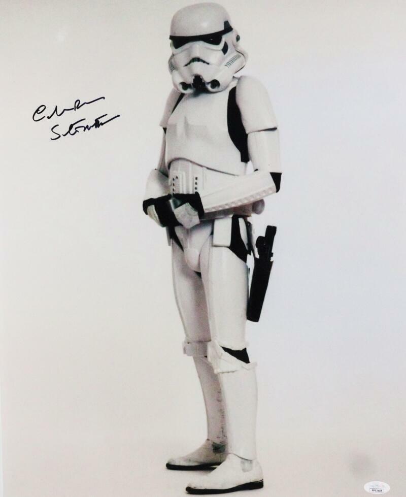 Chris Bunn Signed Sideways Full Body 16x20 Photo Poster painting w/Stormtrooper- JSA Auth *Black