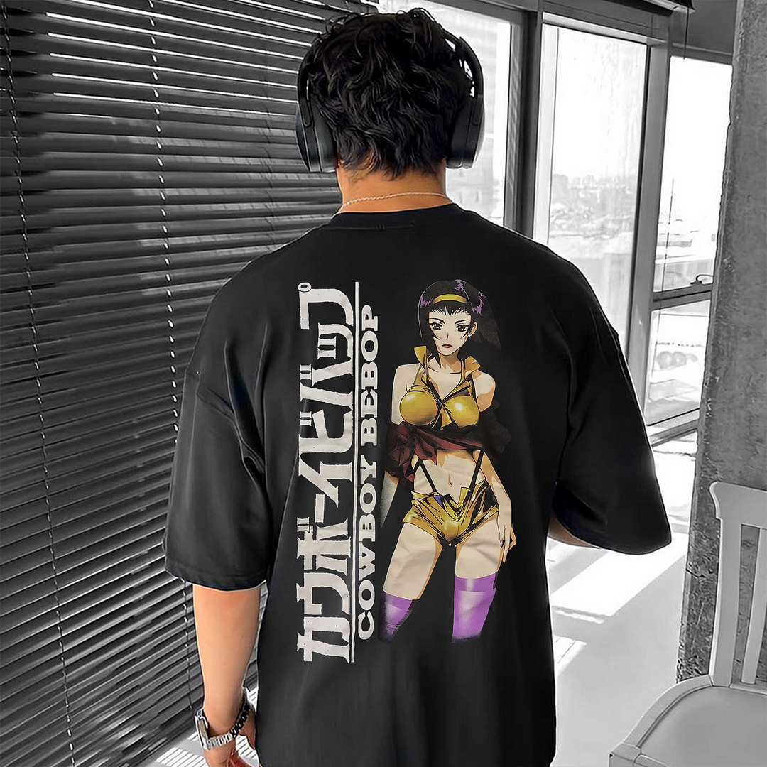 Cowboy Bebop Faye Valentine Oversize Printed Men's T-shirt
