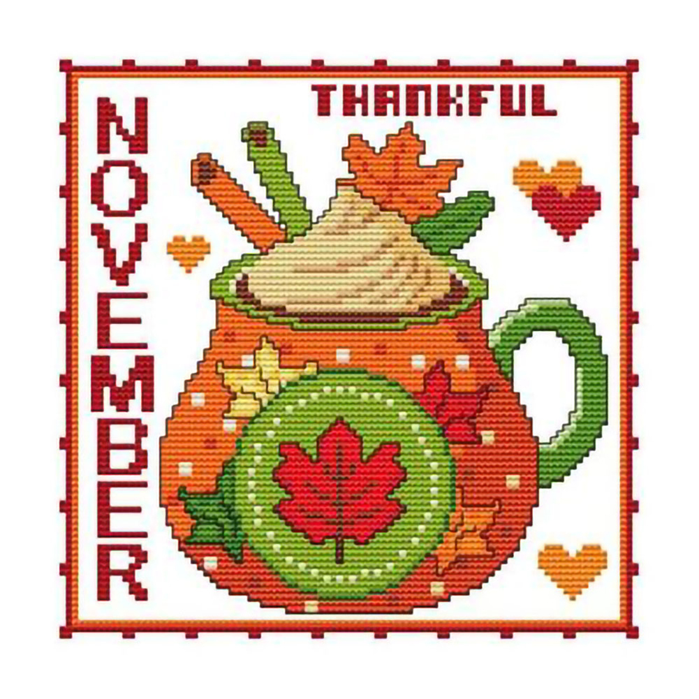 

Cup - 11CT Stamped Cross Stitch - 36*36CM, 501 Original