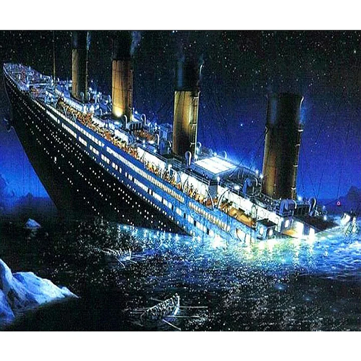 【初売り】 Painting Diamond - (60*50CM) Titanic - Square Full 絵画