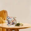 DIY Colorful Cat Special Shaped Diamond Art Desktop Decor