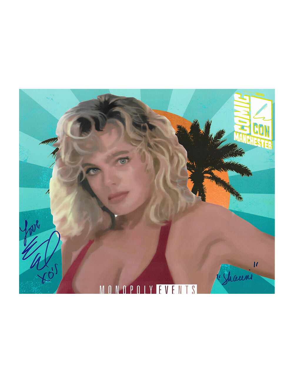 10x8 Baywatch Print Signed by Erika Eleniak 100% Authentic With COA