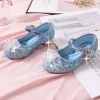 Children High-heeled Shoes Princess Shoes Crystal Shoes Runway Show Leather Shoes