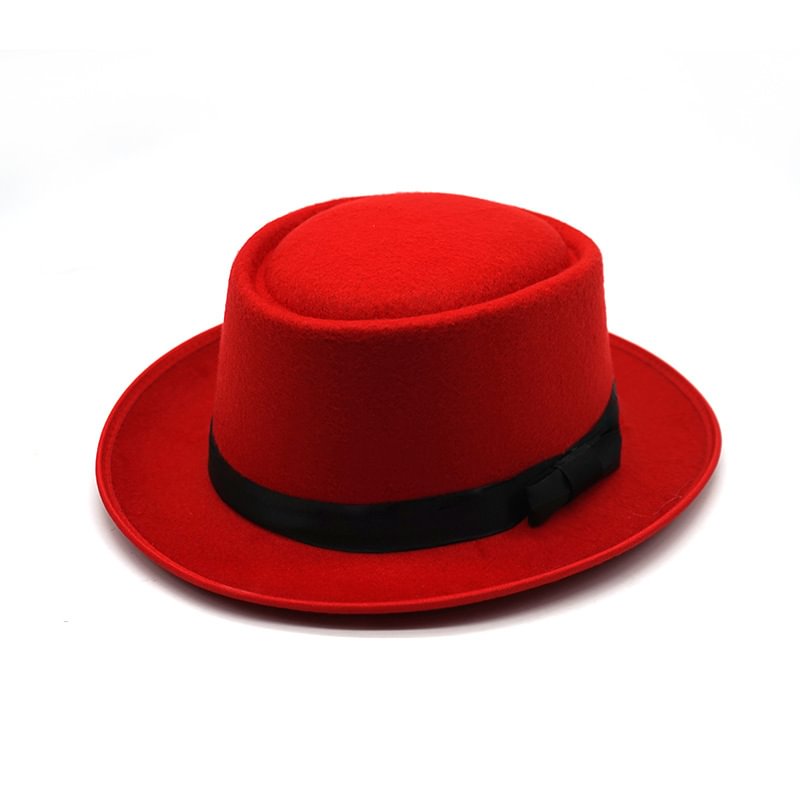 Tristan Pork Pie Hat - Red