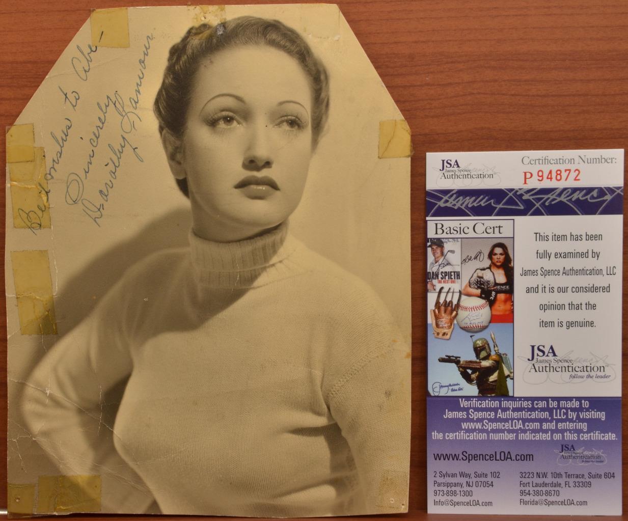 Dorothy Lamour Autographed Signed Vintage 5x7 Original Photo Poster painting JSA COA Authentic