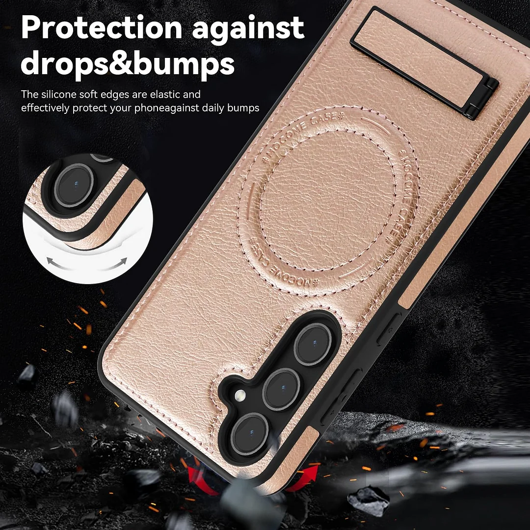 Samsung Galaxy Z Fold 6 Leather Case Magnetic Protective Case Holder Phone Case