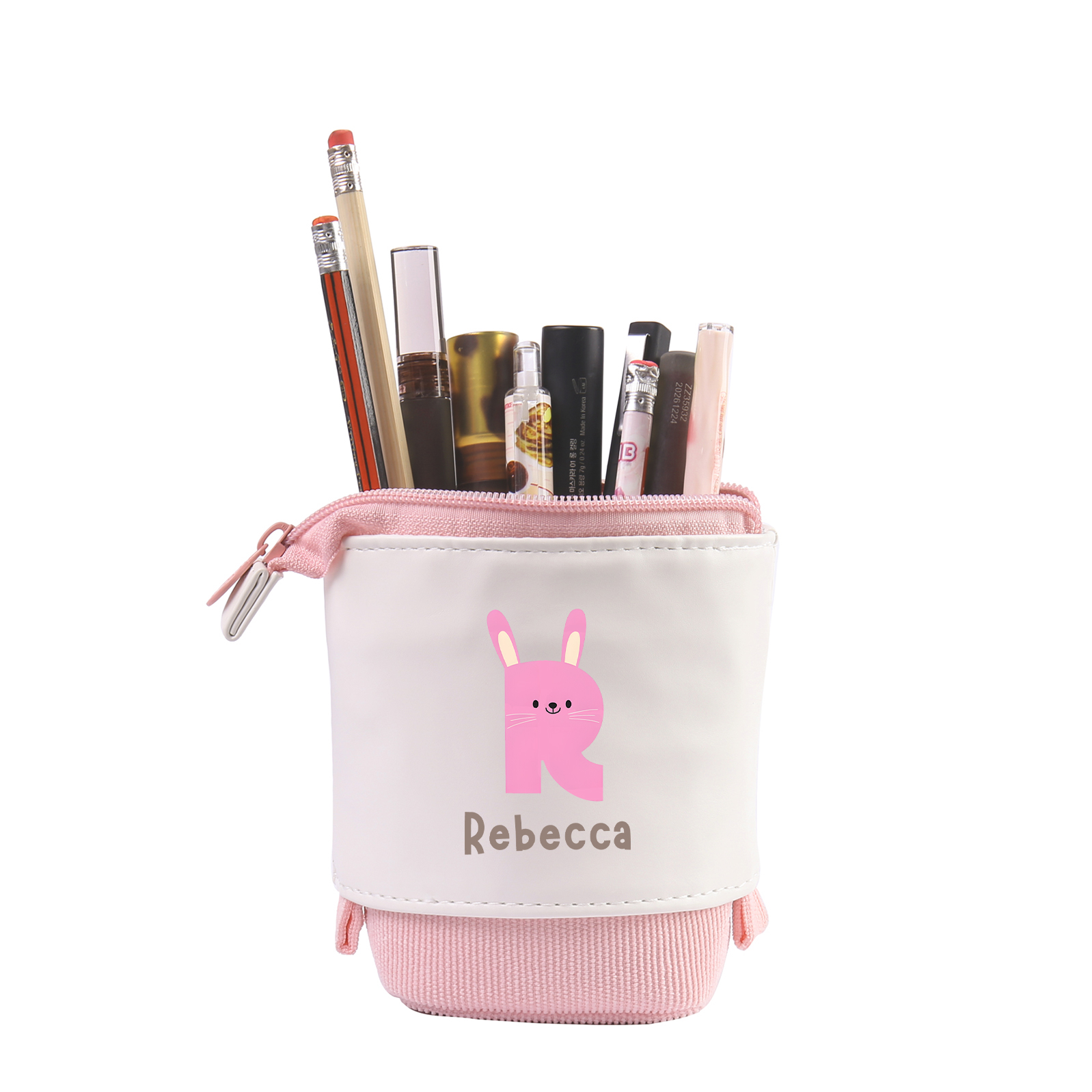Personalised Pencil Case Custom Name & Letter Animals Pen Pouch Back To School Gift for Kids-Jessemade AU