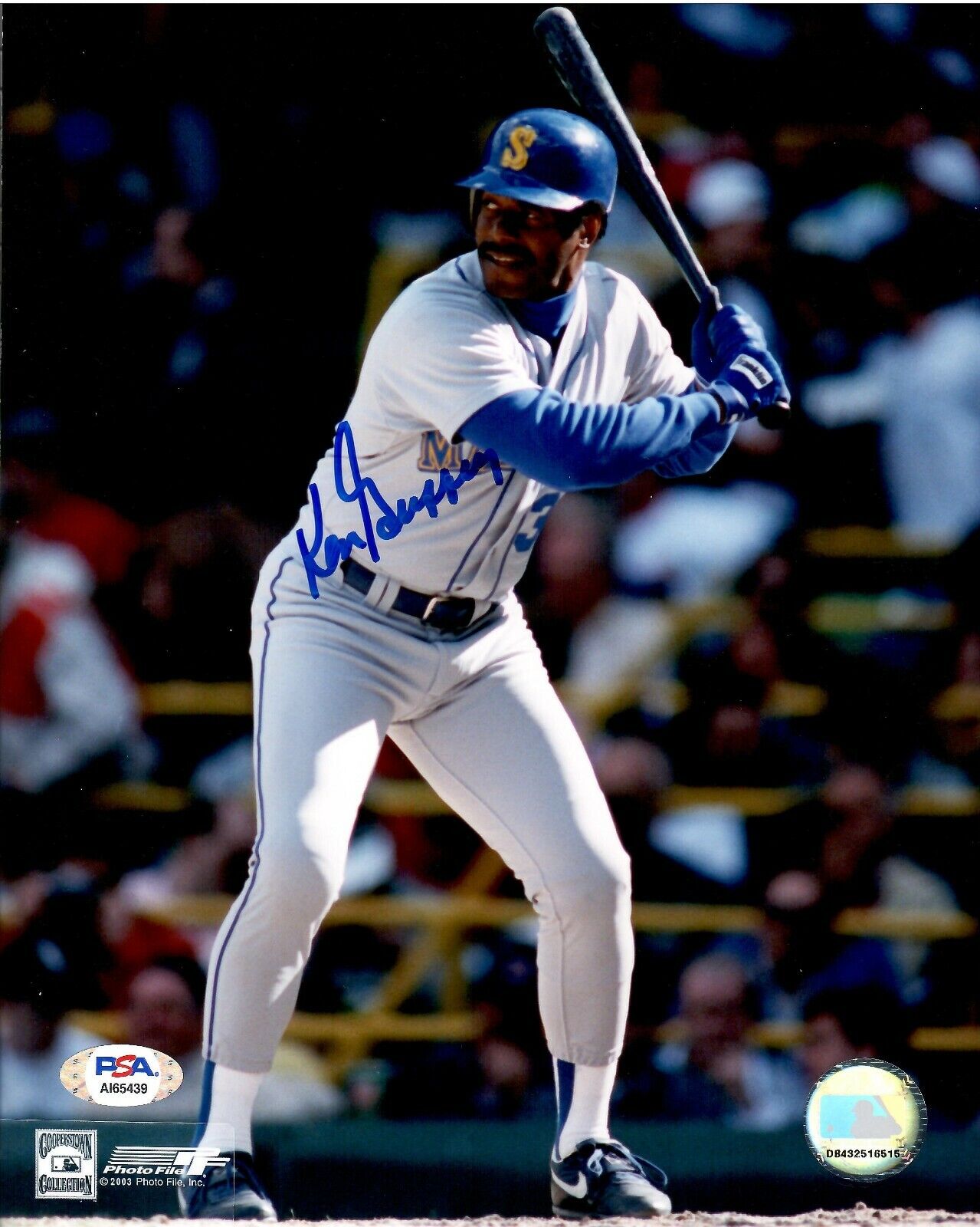 Ken Griffey Sr. autographed signed MLB Seattle Mariners 8x10 Photo Poster painting PSA COA