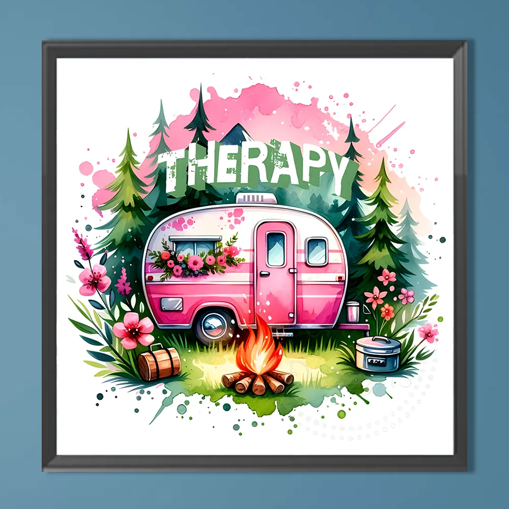 Diamond Painting - Full Round Drill - Campervan(Canvas|40*40cm)