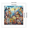 Colorful Town-11CT Stamped Cross Stitch 50*50cm/19.69*19.69in tapestrymarket