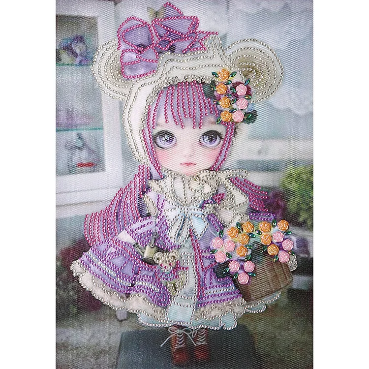 Diamond Painting | Special-shaped diamond painting - Cute Big Eyes Girl
