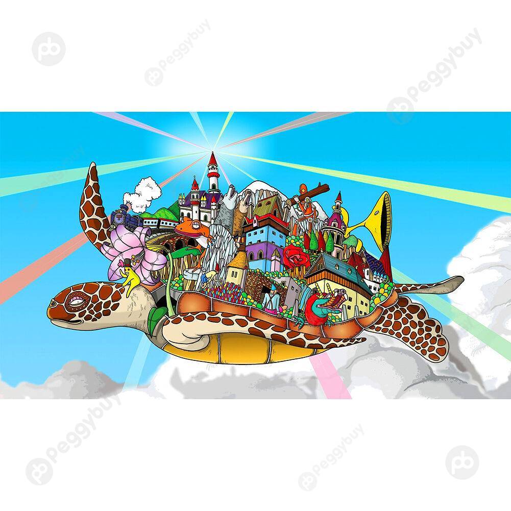 

1000pcs Flying Tortoise Puzzle DIY Cartoon Jigsaw Toys Assembling Picture, 501 Original