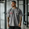 God's Gym Wolf Graphics Washed Cotton Gym T-shirt by Inlyline