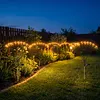 Solar Powered Firework Garden Lights Waterproof Decorative Starburst Fairy Light Easy To Install for Outside Patio Backyard Yard Walkway Decor