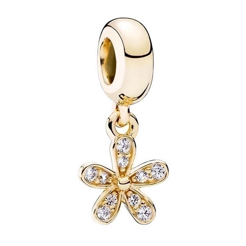 1 PC/Package Metal Rhinestones Plating Inlay Polished Pendant Beads Spacer Bars