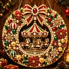 DIY Diamond Painting Xmas Hanging Ornament Pendant Acrylic Double Sided Print Decor Kit